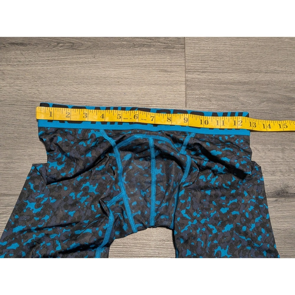 Nike Pro Men's Blue Black Camouflage Elastic‎ Waist Pant Size Small - Picture 3 of 5